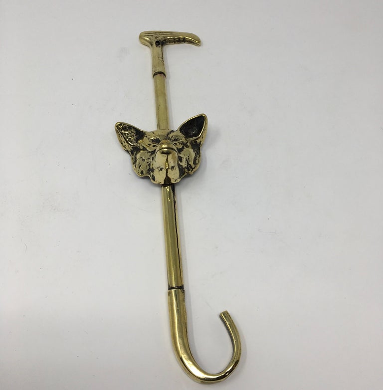 English Brass Boot Pull Hook with Fox at 1stDibs hook boot sale