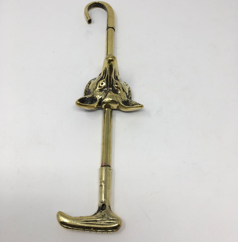 English Brass Boot Pull Hook with Fox at 1stDibs hook boot sale
