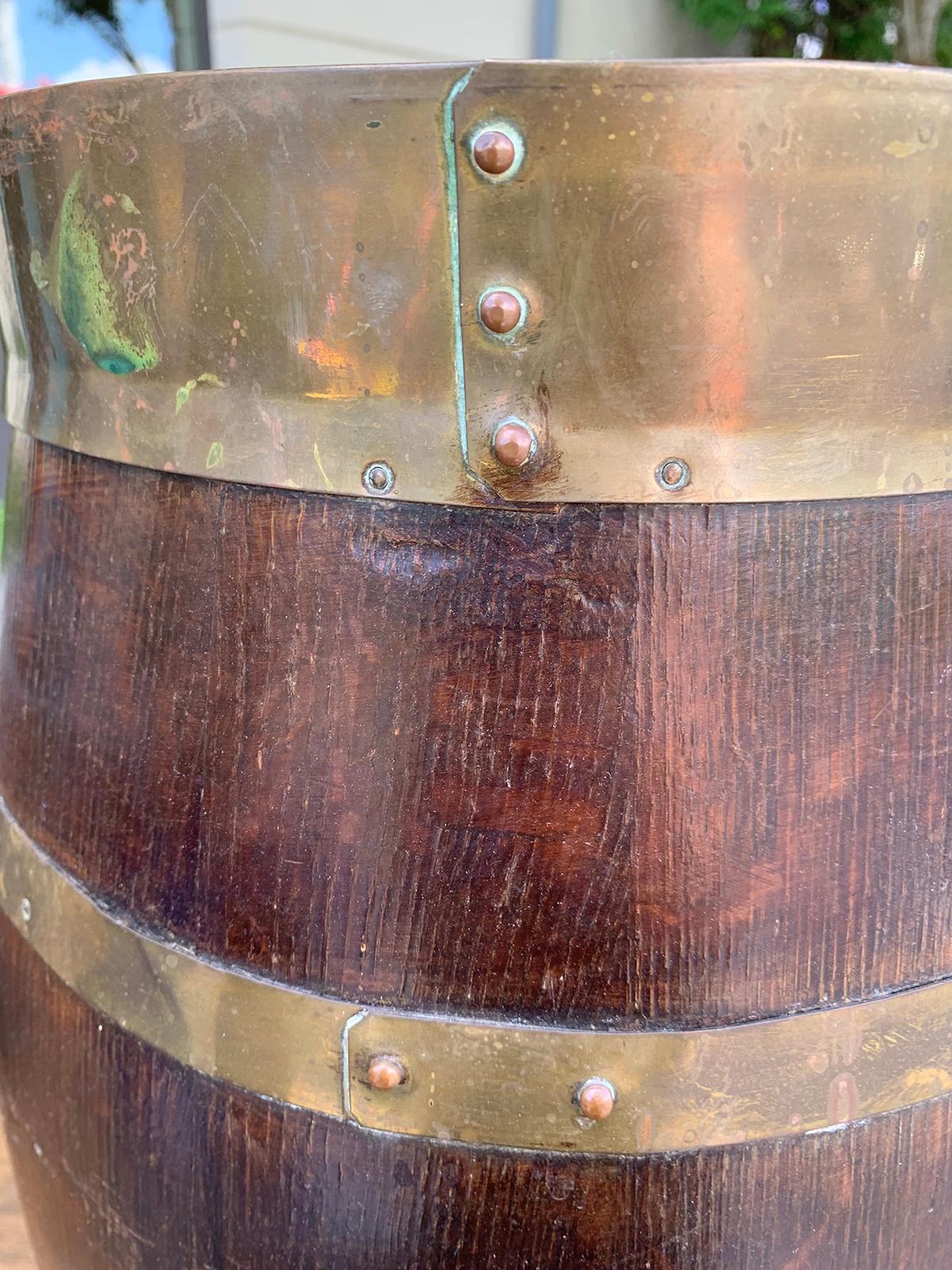 English Brass Bound Barrel, circa 1880 5