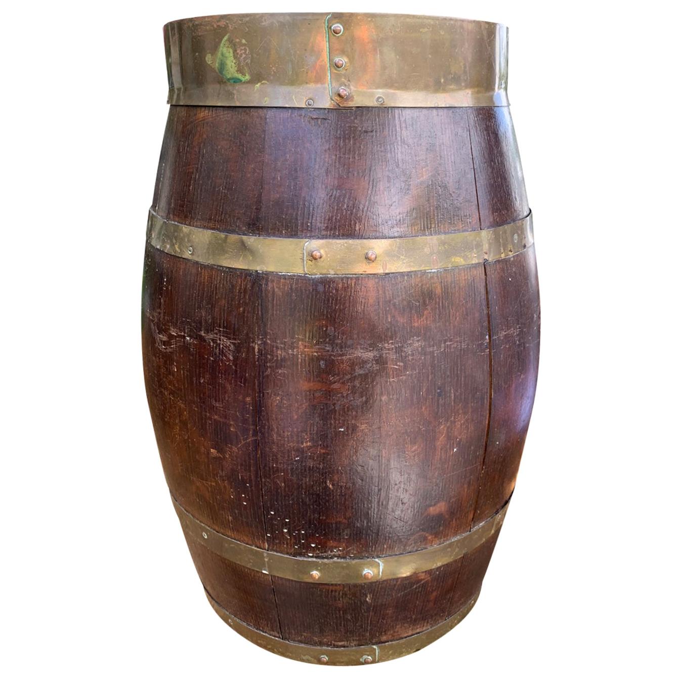 English Brass Bound Barrel, circa 1880