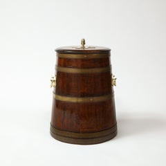 English Brass-Bound Mahogany Barrel