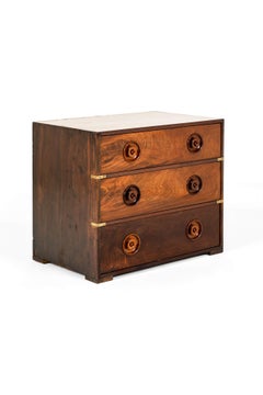 English Brass Bound Mahogany Pharmacy Drawers