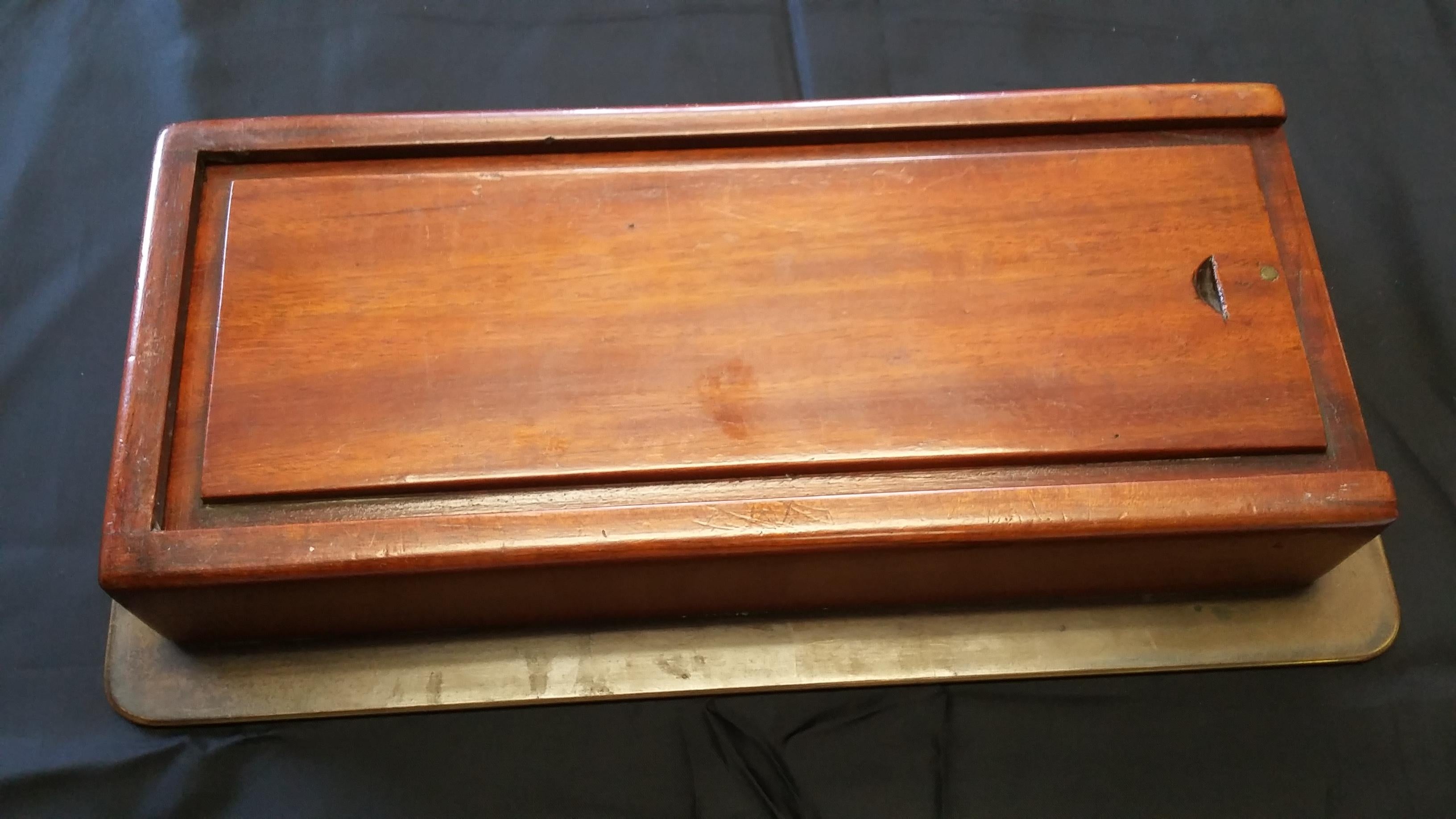 English Brass Cribbage Board 1