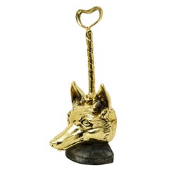 Antique English Brass Doorstop