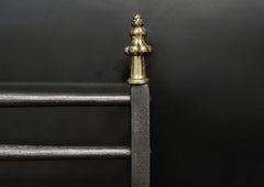 English Brass Firegrate, Linear Form, Modern Style, Late 19th Century