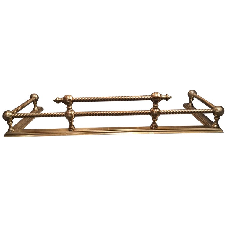 English Brass Fireplace Fender 19th Century For Sale At 1stdibs