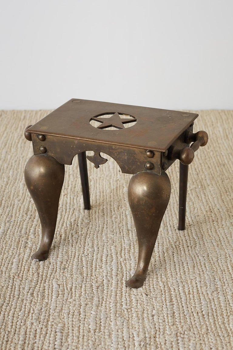 English Brass Fireplace Stool or Footman Trivet at 1stDibs what is a