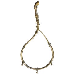 Retro English Brass Hanging Riding Crop Holder