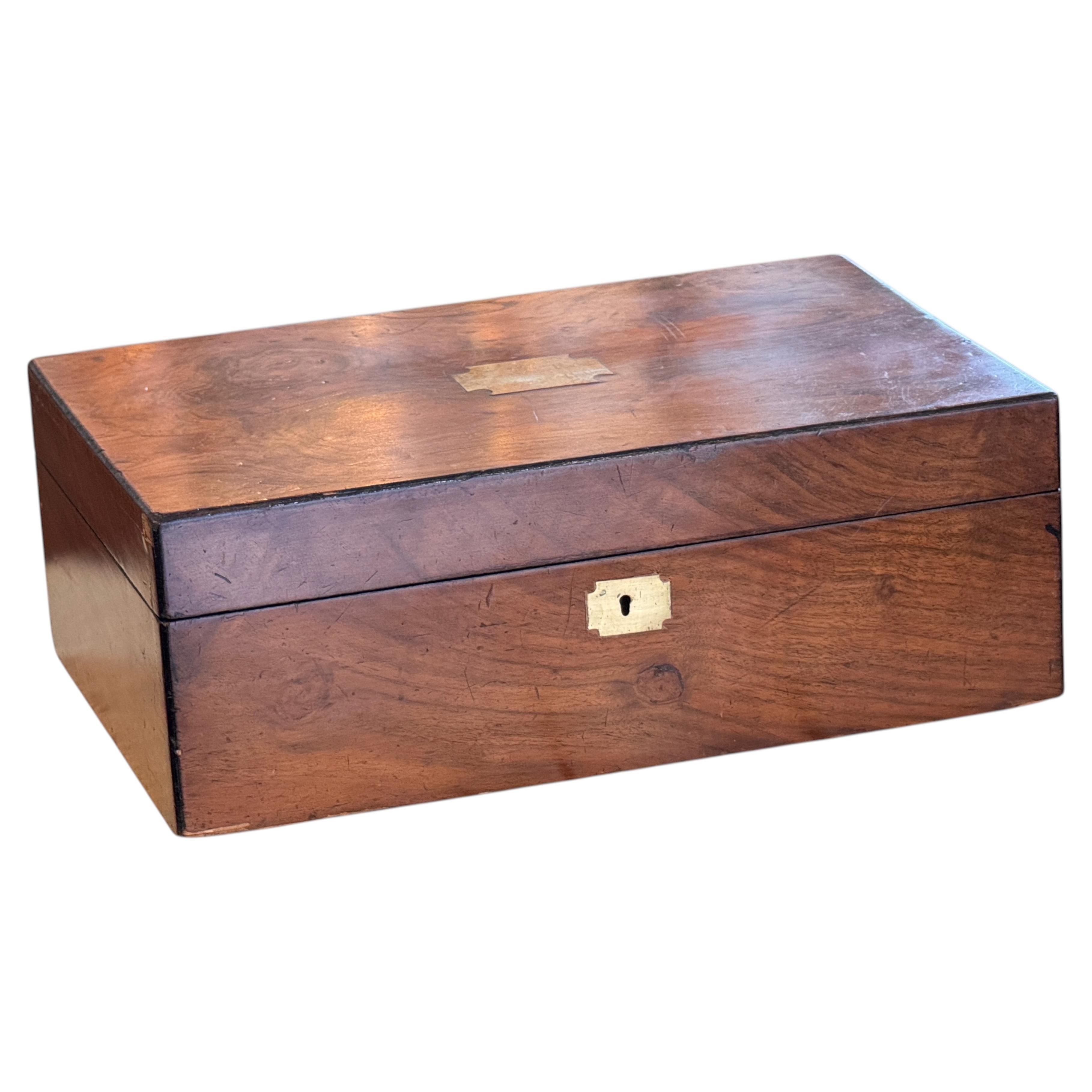 English Brass Inlaid Box