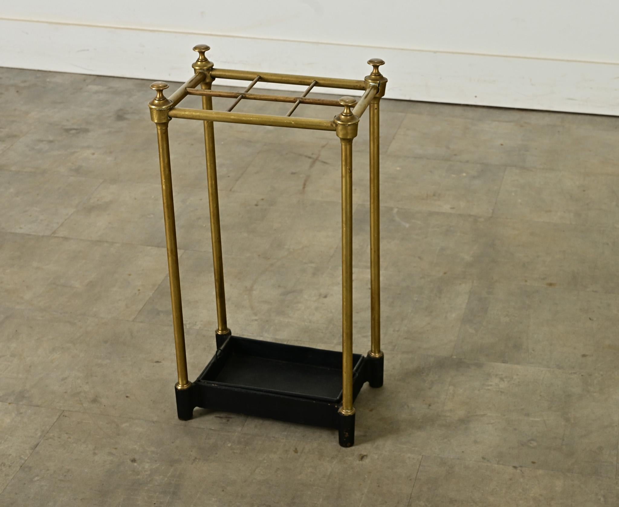 English Brass & Iron Umbrella Holder 4