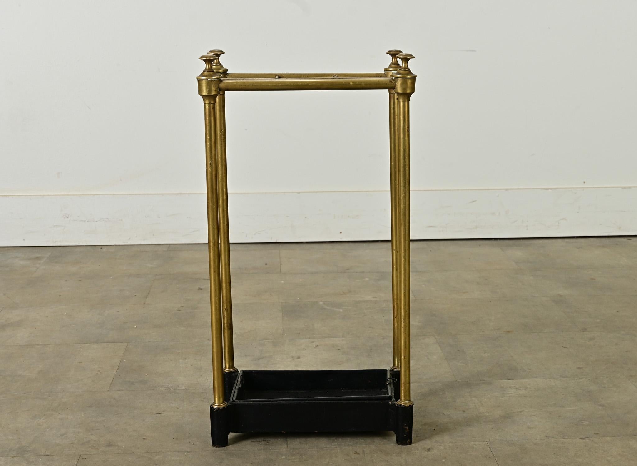 English Brass & Iron Umbrella Holder 5