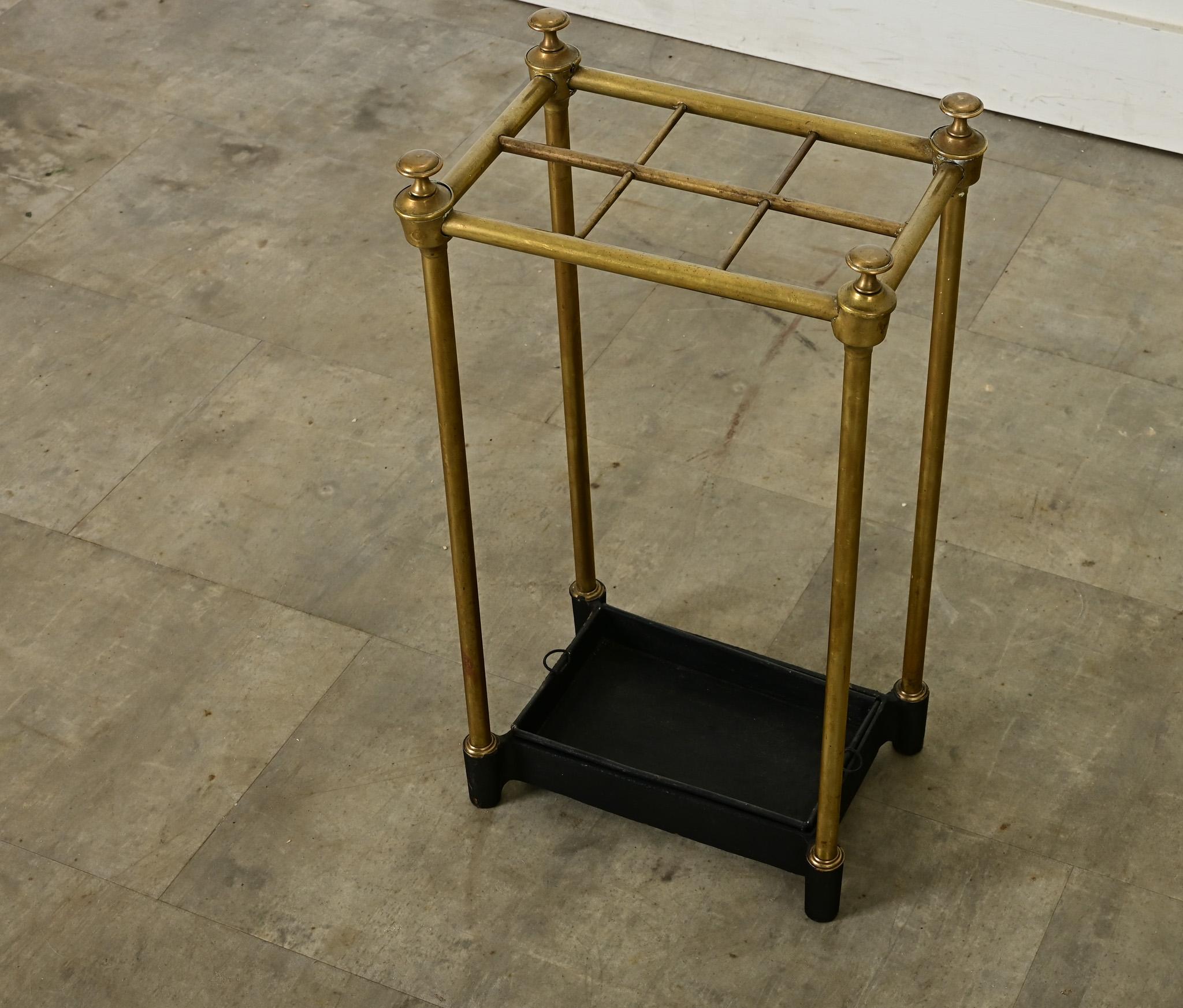 Cast English Brass & Iron Umbrella Holder