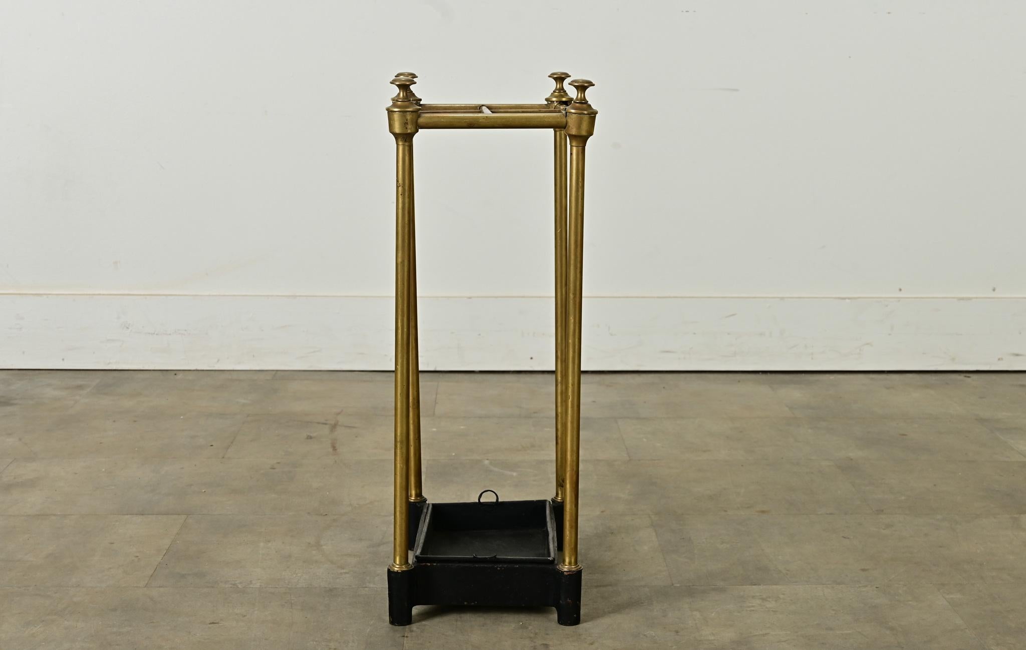 English Brass & Iron Umbrella Holder 3