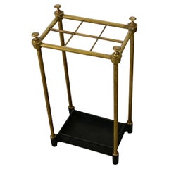 English Brass & Iron Umbrella Holder