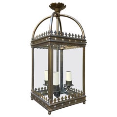 English Brass Lantern in the Gothic Manner