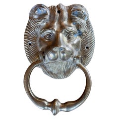 English Brass Lion Door Knocker