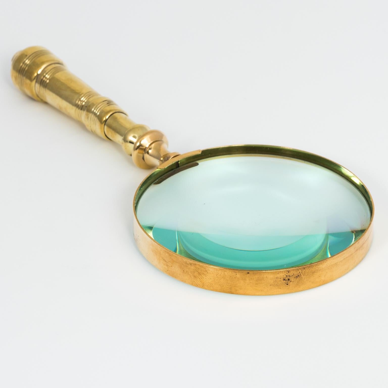 English Brass Magnifying Glass 1