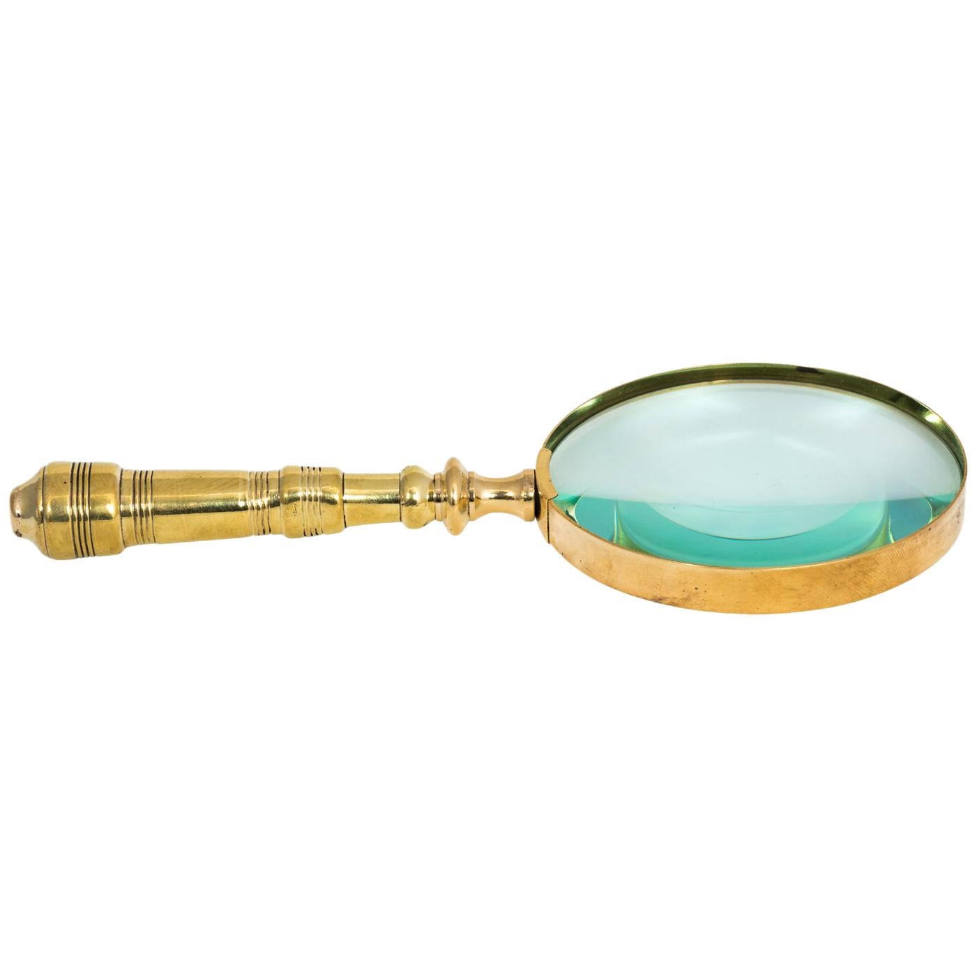 Desktop Magnifying Holzsockel Glass Messing Lupe Weinlese Antike Stil Brass auf 