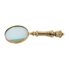 Antique English Brass Magnifying Glass