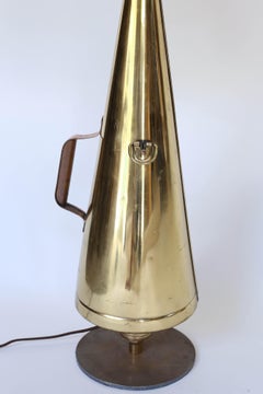 English Brass Megaphone Table Lamp