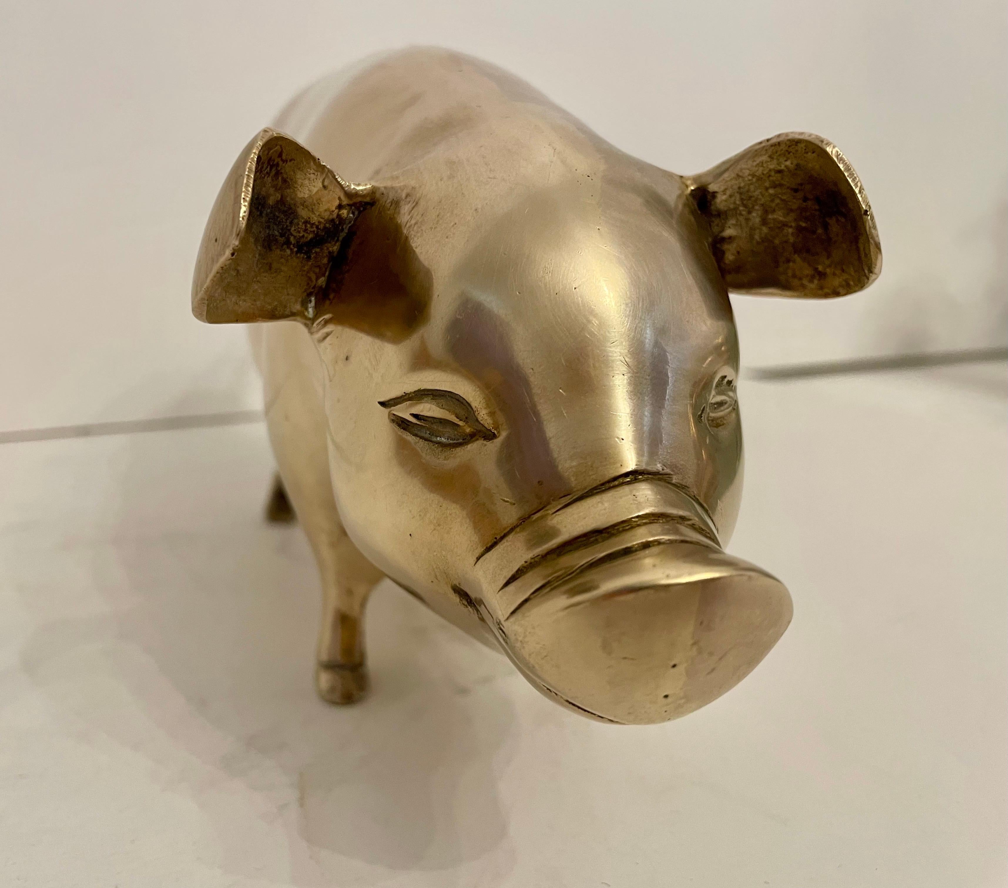 English Brass Piggy Bank 5