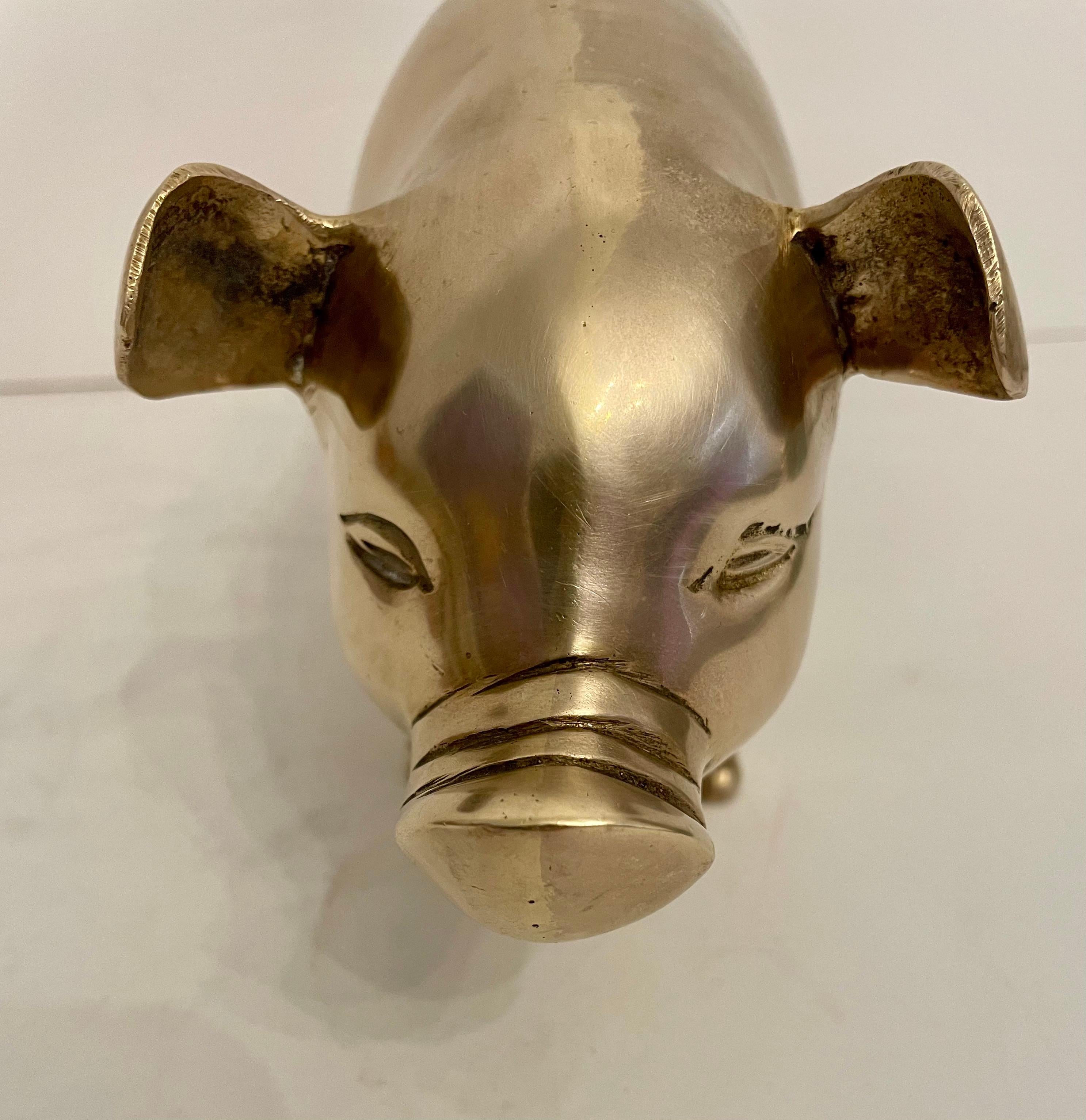 English Brass Piggy Bank 6