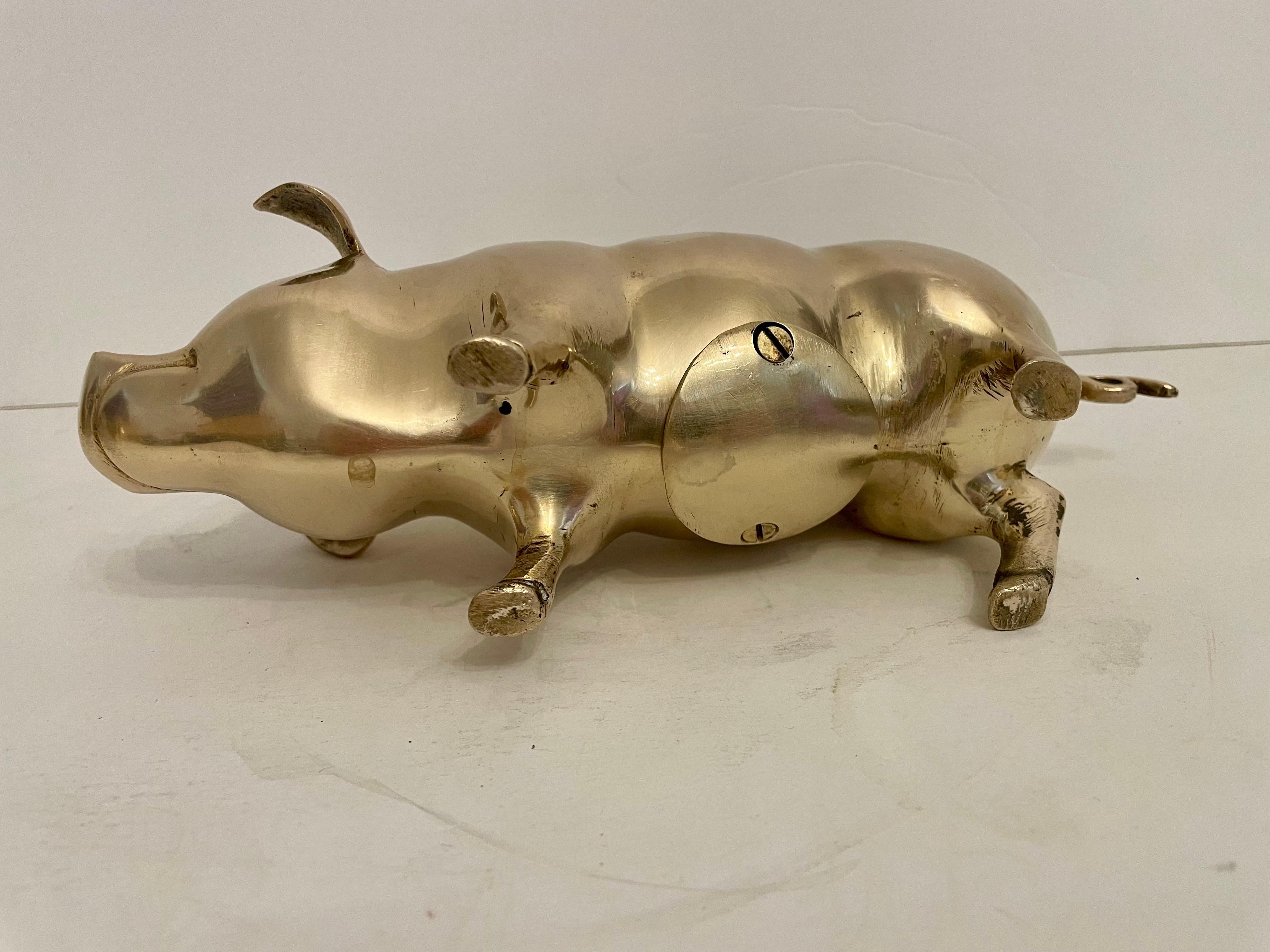 English Brass Piggy Bank 3