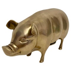 English Brass Piggy Bank