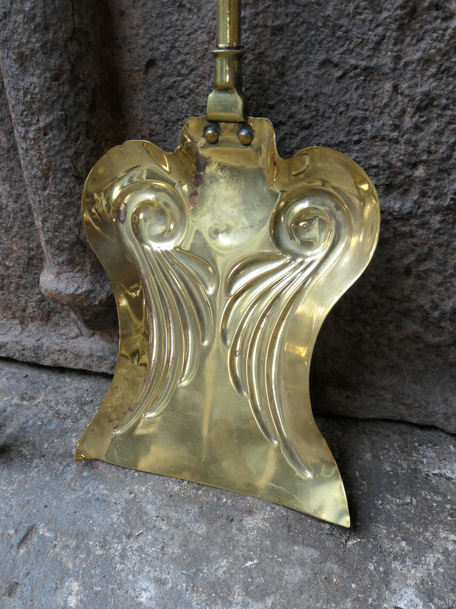 English Brass Polished Brass Victorian Fire Companion Set, 19th C. 12