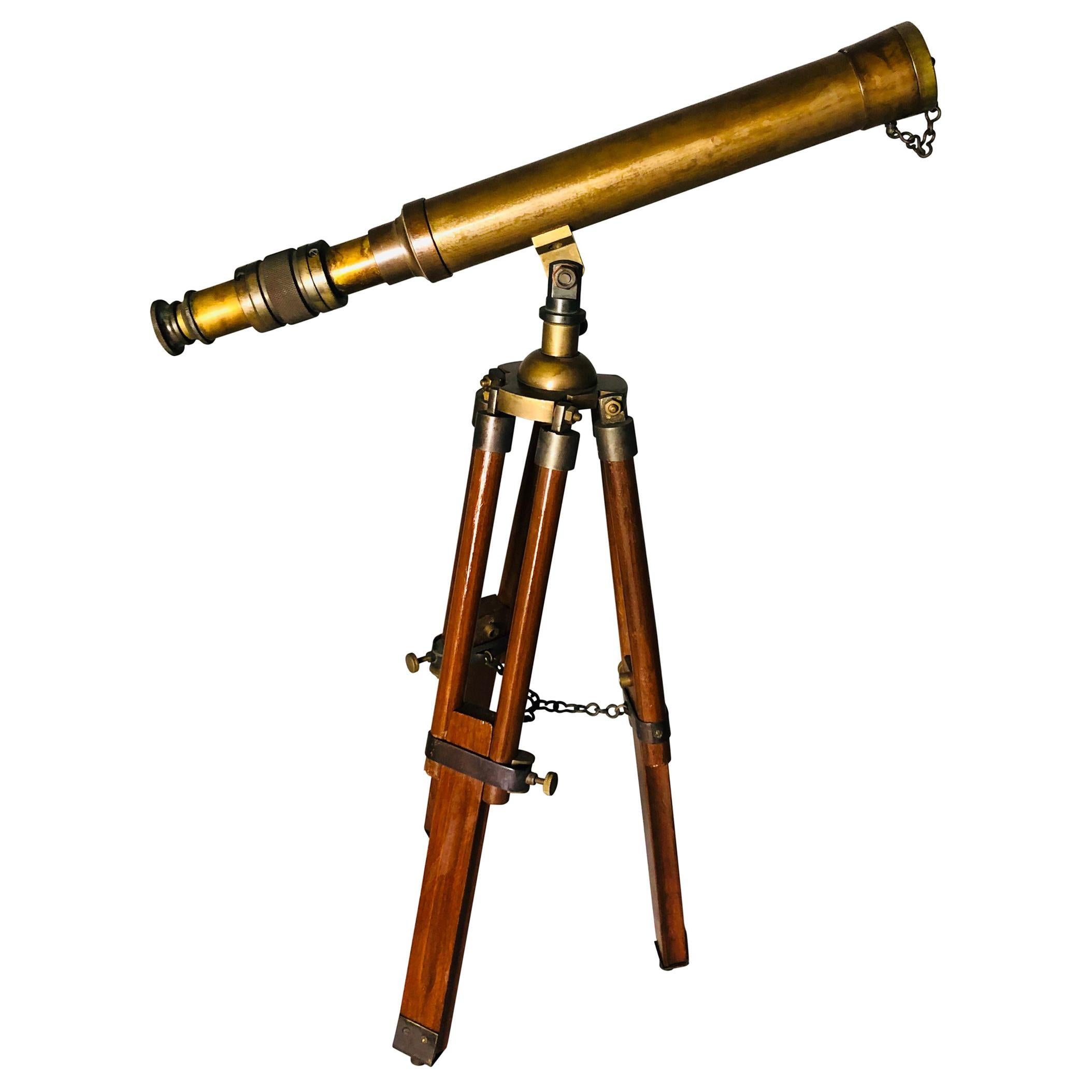 English Brass Telescope, 20th Century For Sale