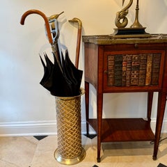English Brass Umbrella and Canes Stand by Lombard England Brass Company
