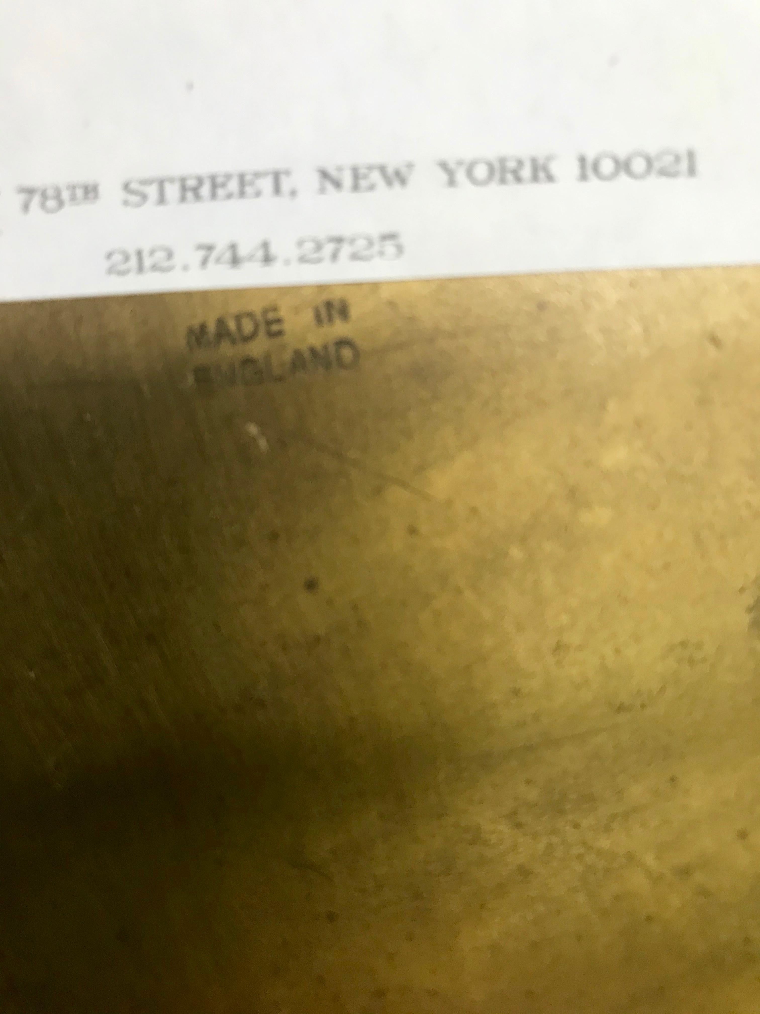 English Brass Wastebasket on Paw Feet 2