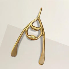 English Brass Wishbone Bottle Opener