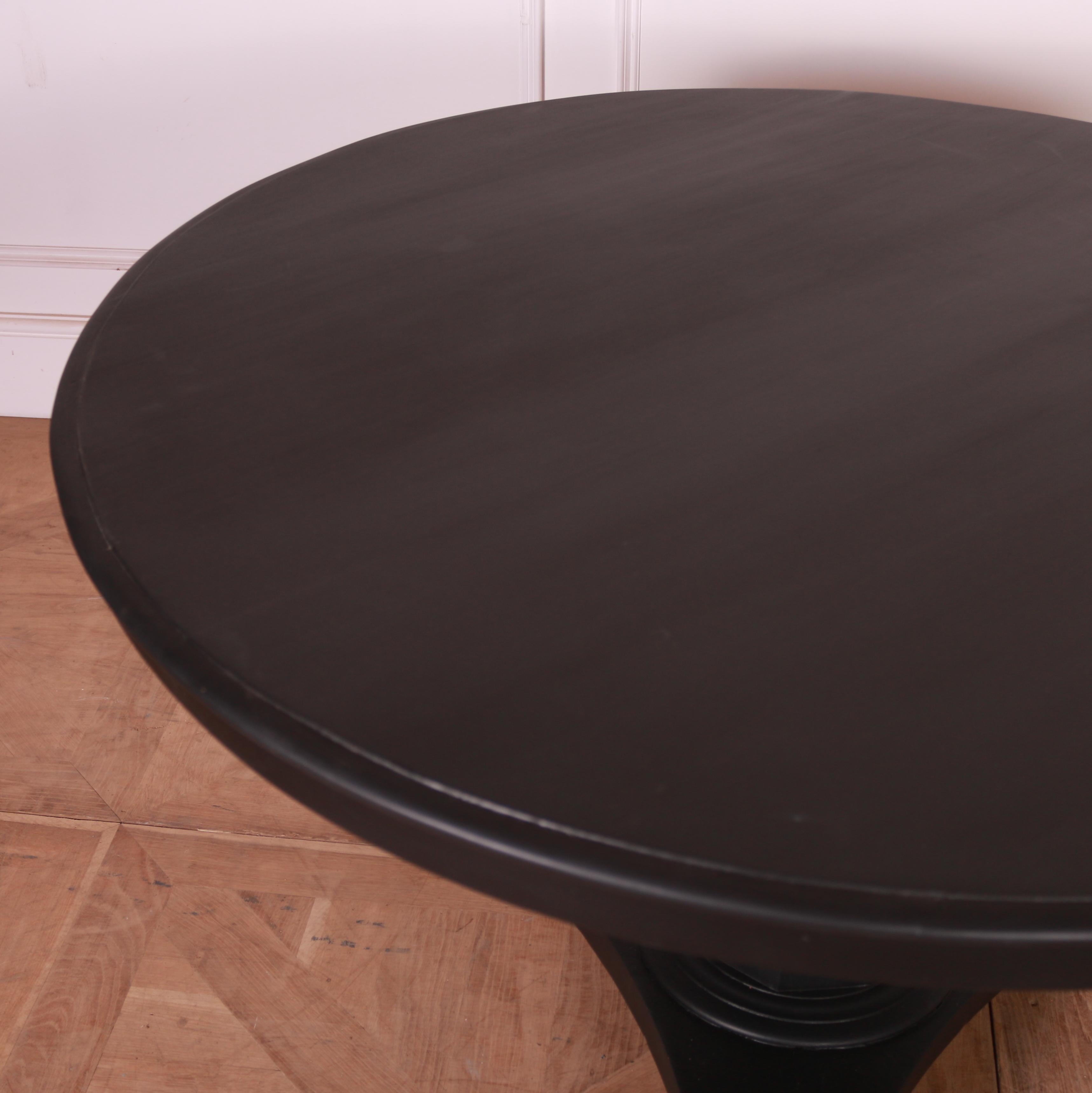 English ebonised breakfast table on lion paw feet. 1880.



Dimensions
28 inches (71 cms) high
46 inches (117 cms) diameter.