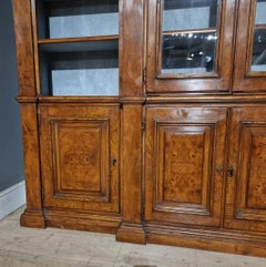 English Breakfront Bookcase/Display Cupboard
