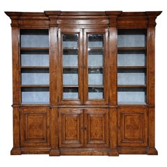 English Breakfront Bookcase/Display Cupboard
