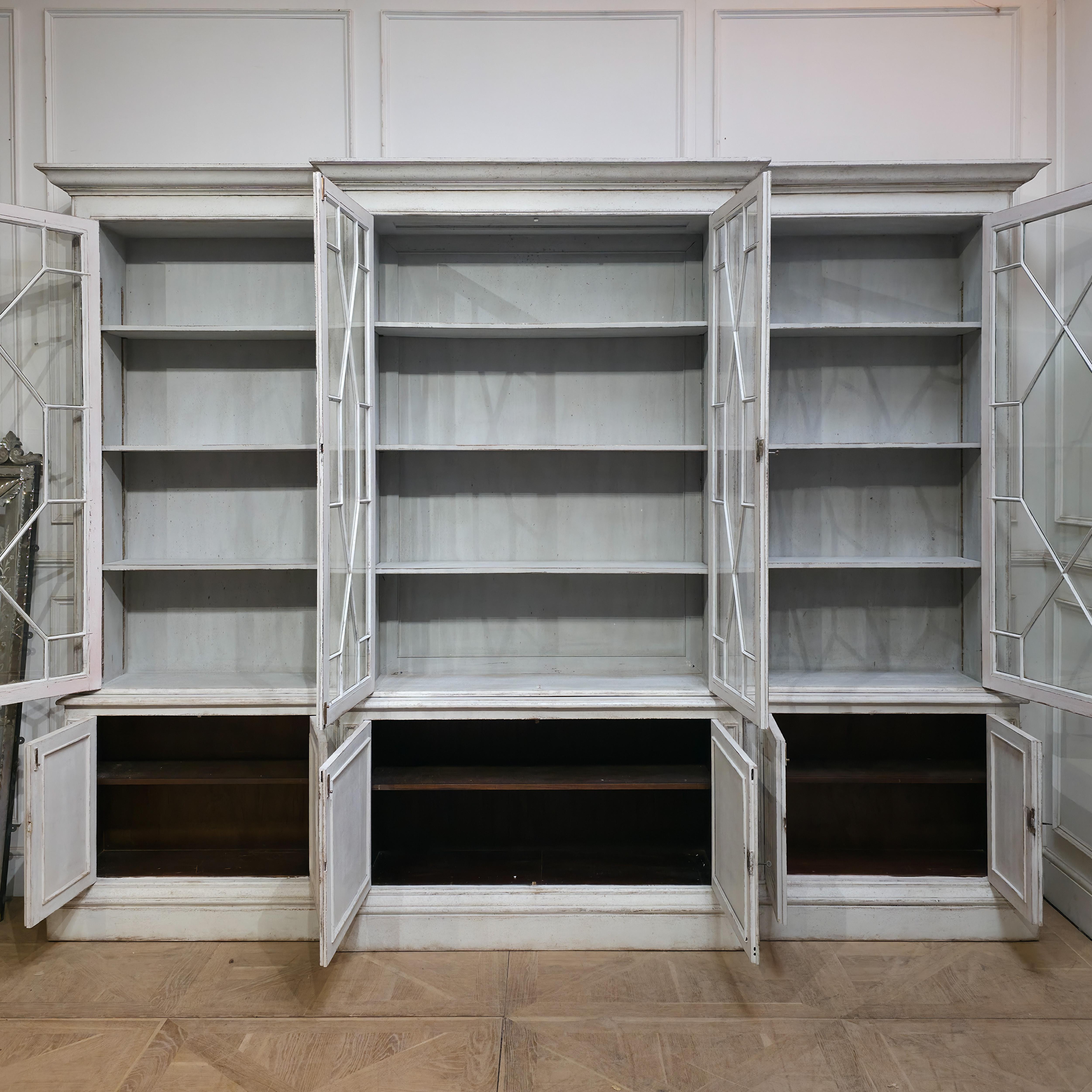English Breakfront Library Bookcase For Sale 5