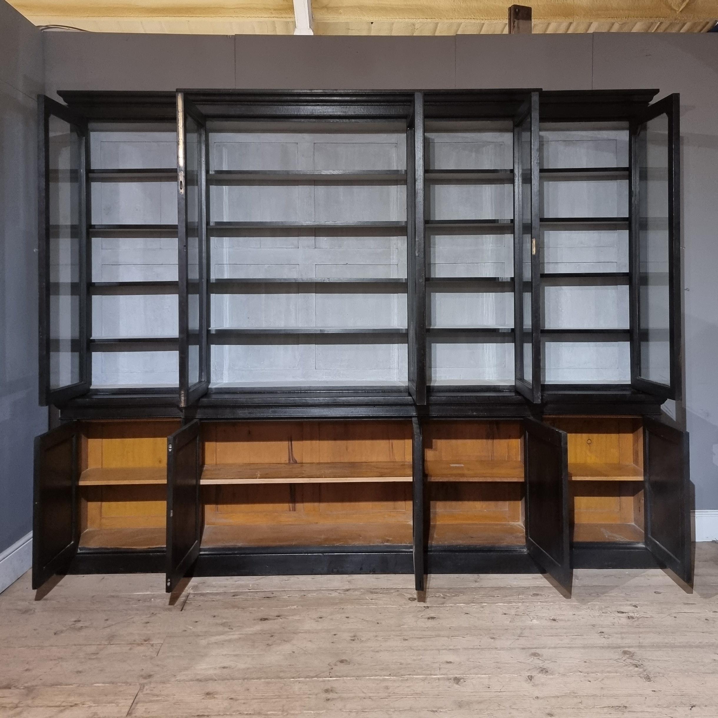 English Breakfront Library Bookcase For Sale 2