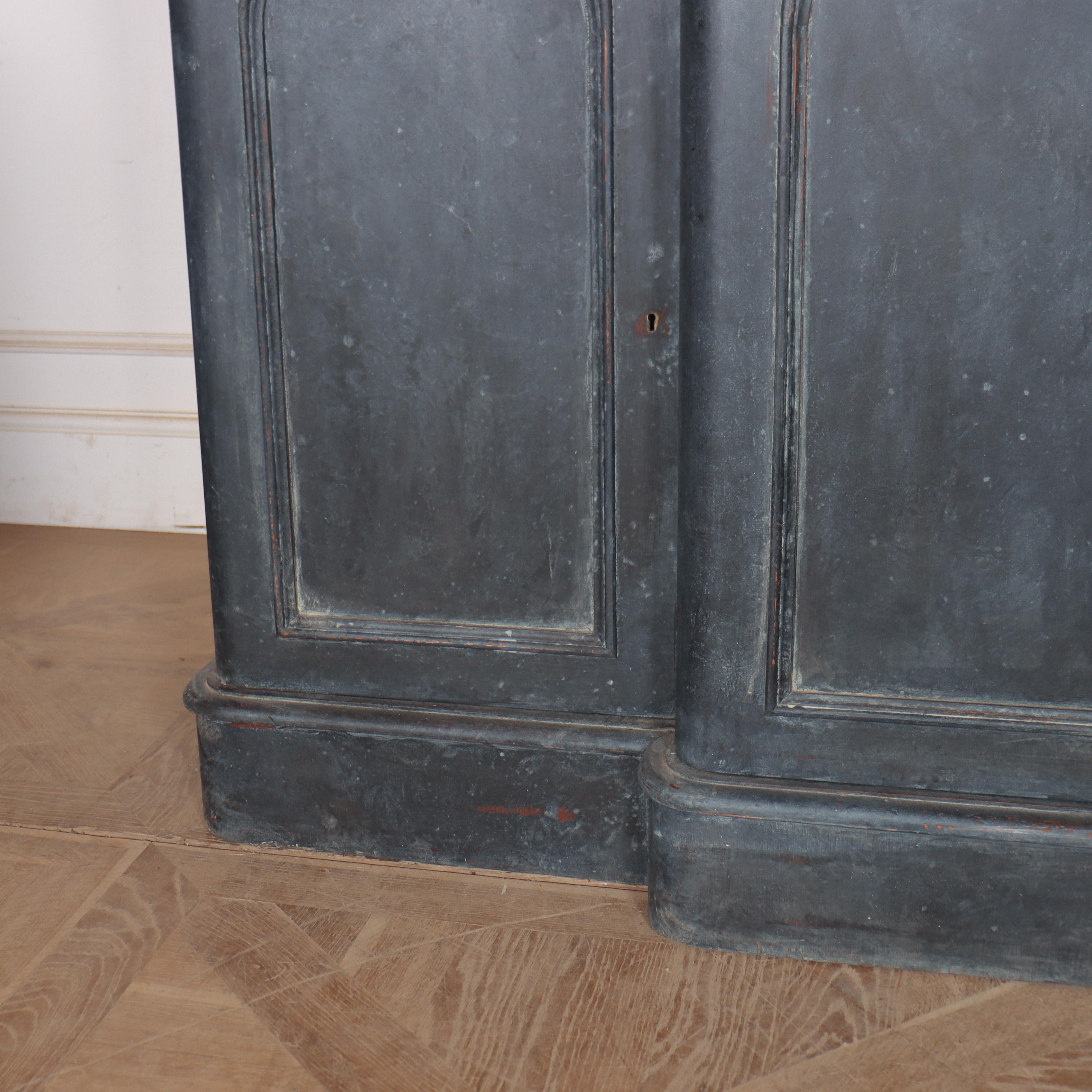 Victorian English Breakfront Painted Dresser Base For Sale