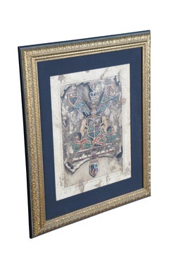 English British Heraldic Shield Coat of Arms Royal Crest II Print by L. Jardine