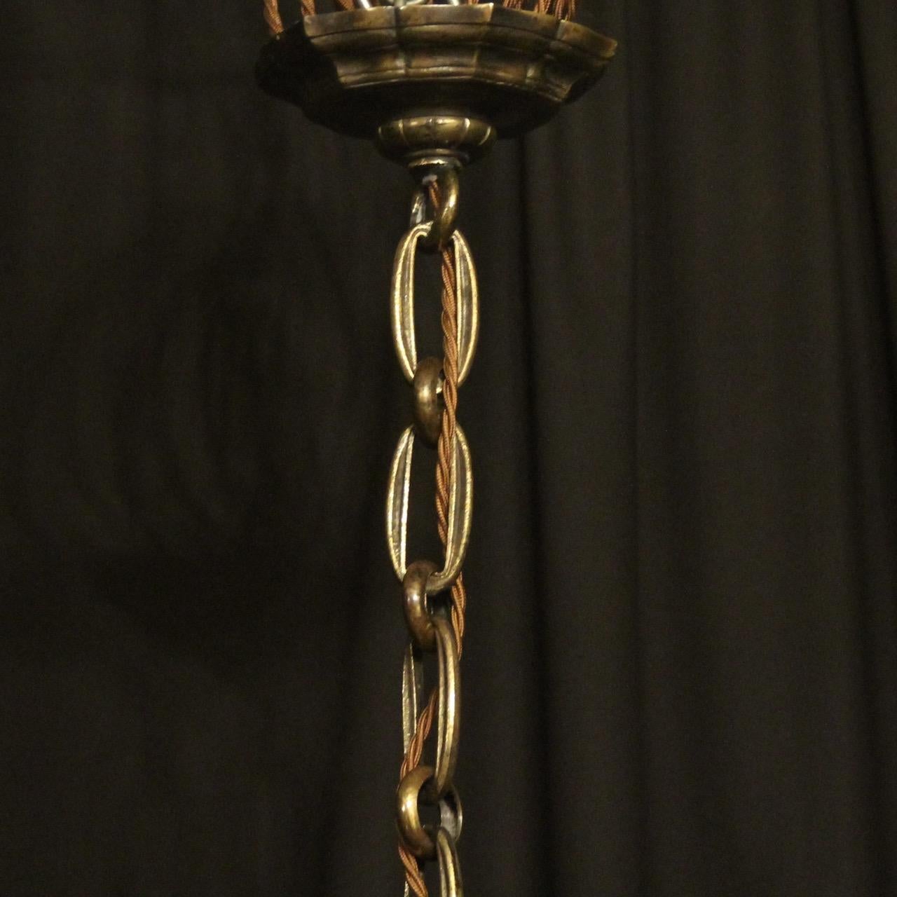 English Bronze 4-Light Antique Convex Lantern 6