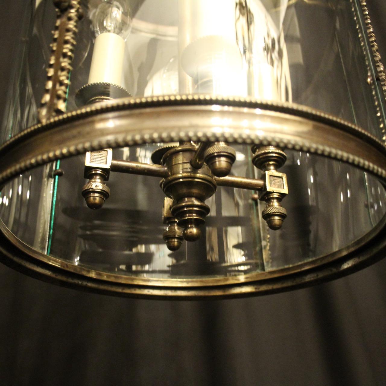 English Bronze 4-Light Antique Convex Lantern 5