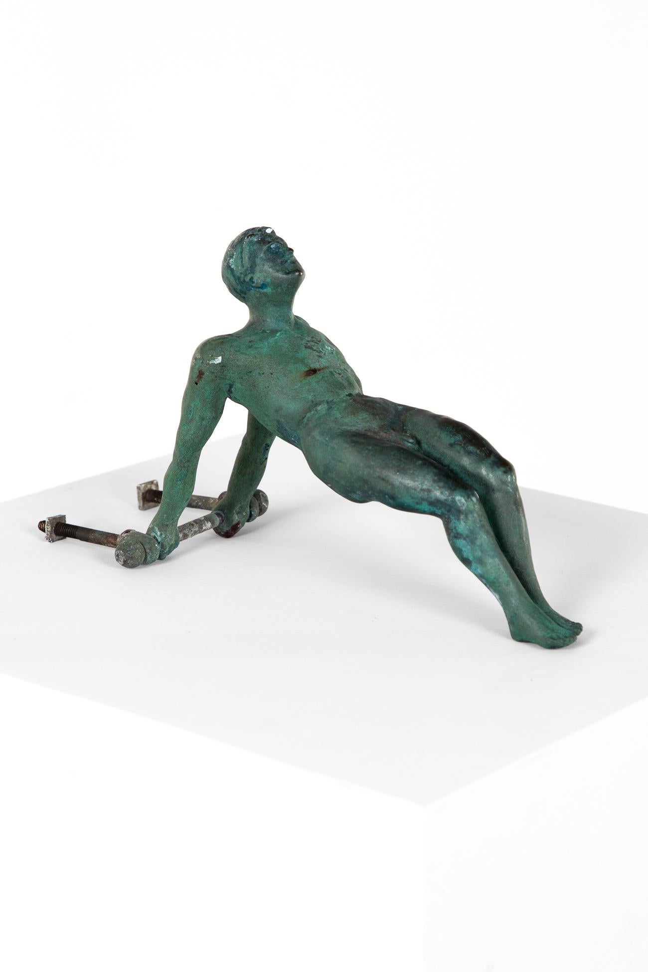 English Bronze Athlete Door Knocker 1