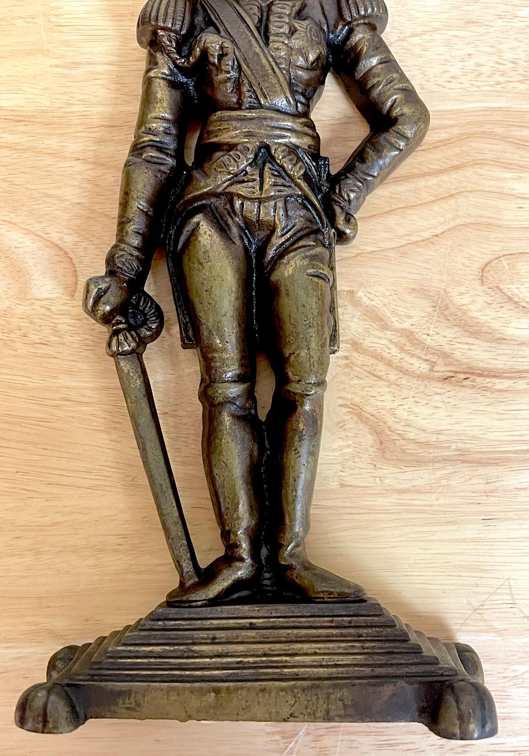 English Bronze Doorstop of Horatio Lord Nelson, after E. H. Baily, R.A For Sale 4