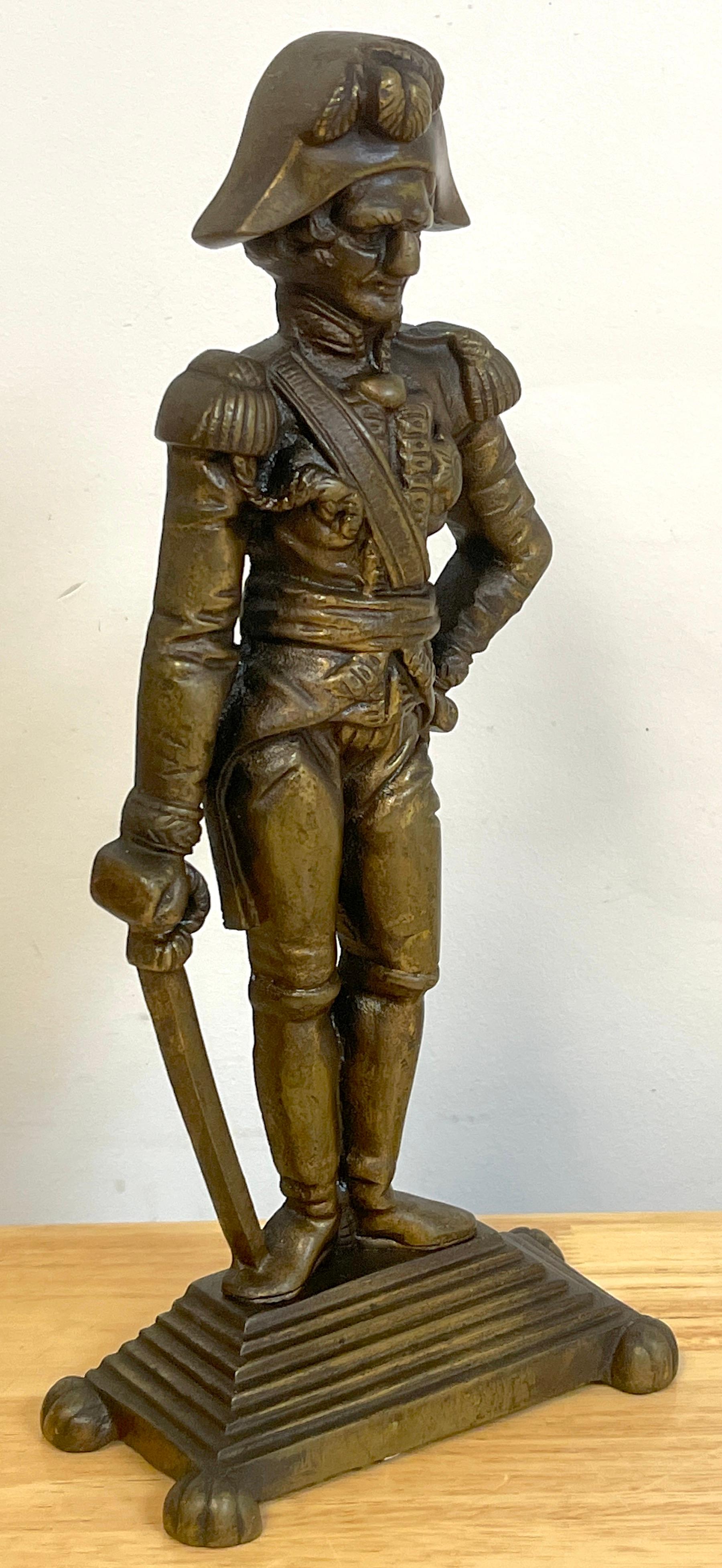 Early Victorian English Bronze Doorstop of Horatio Lord Nelson, after E. H. Baily, R.A For Sale