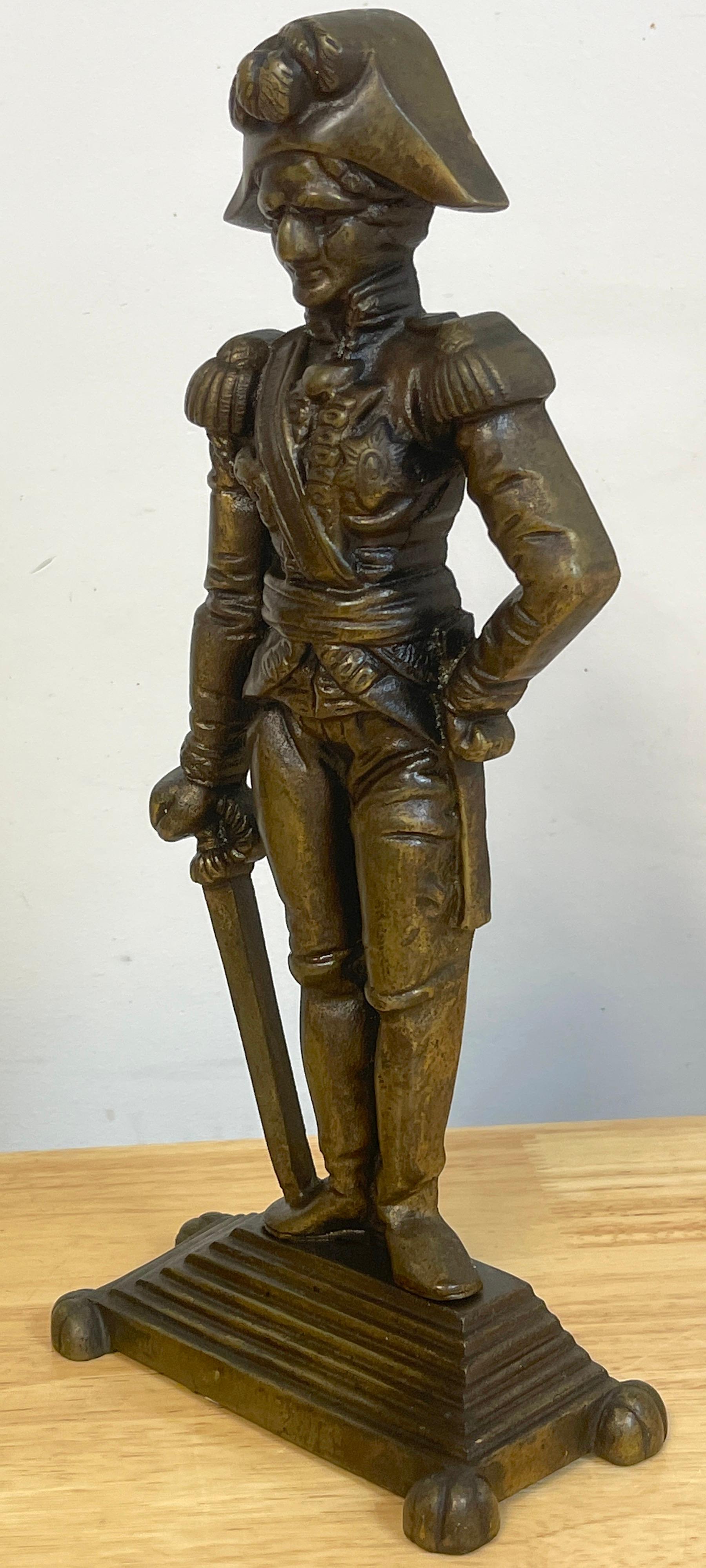 19th Century English Bronze Doorstop of Horatio Lord Nelson, after E. H. Baily, R.A For Sale