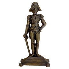Antique English Bronze Doorstop of Horatio Lord Nelson, after E. H. Baily, R.A