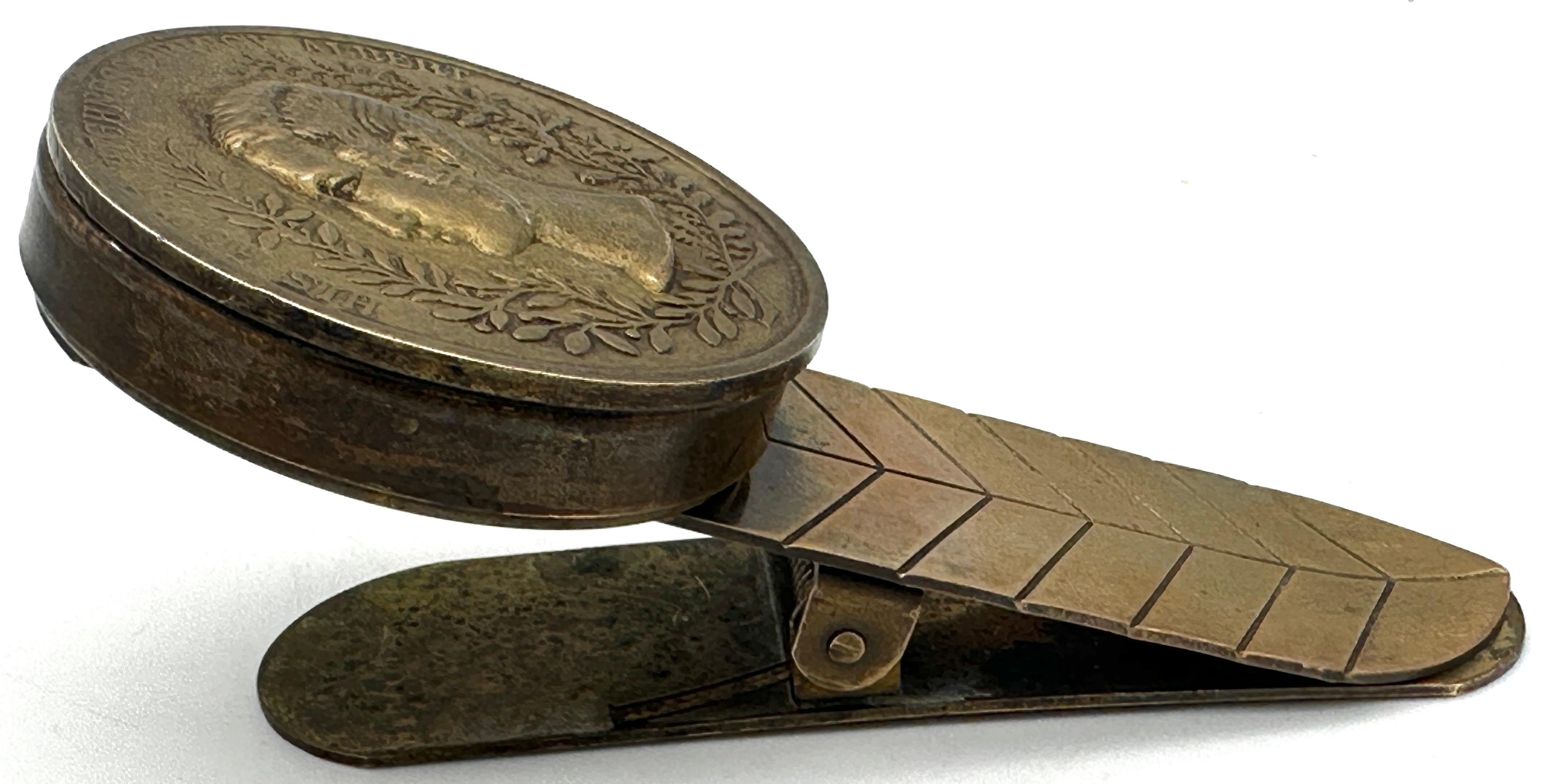 English Bronze 'His Royal Highness Prince Albert' Commemorative Desk Clip   For Sale 2