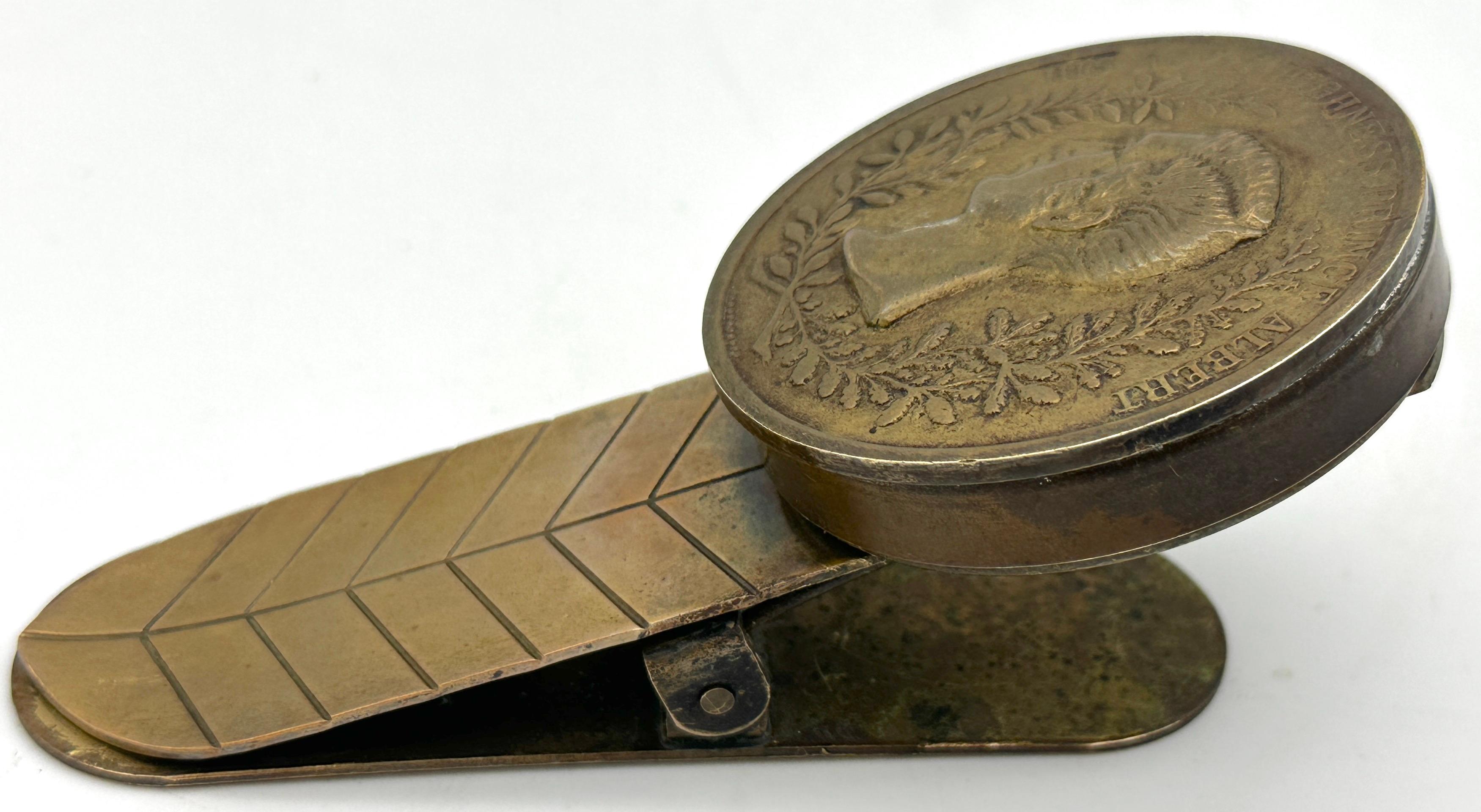 English Bronze 'His Royal Highness Prince Albert' Commemorative Desk Clip   For Sale 3
