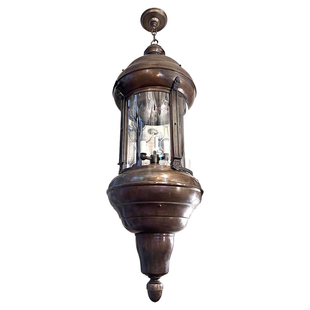 English Bronze Lantern For Sale